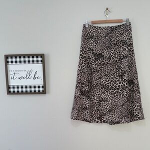 SHEIN Leopard Print A-Line Skirt - Medium
